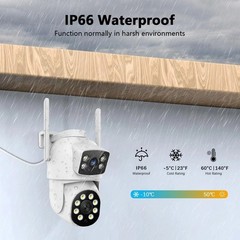 Dual Lens Wireless Security Camera System 5GHz WiFi 10CH NVR AI Human Detection