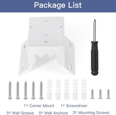 Wall Mount Bracket for Eufy Security SoloCam S340/E30/E42, Rust-Proof Metal Corn