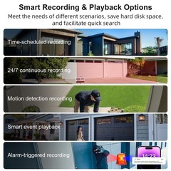5MP POE Audio Recording Security Camera System 8CH NVR AI Human Detection