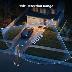 WiFi AOV Security Camera Wireless Outdoor with 8W Solar Panel, 24/7 Recording