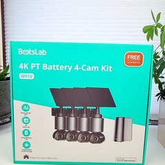 4Cam Kit 8MP Cameras Surveillance Exterieur No Monthly Fee 4K Color Night Vision