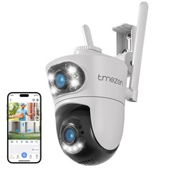 Wireless Outdoor Security Camera Dual Lens Zoom WiFi 360° PTZ IP66 Waterproof