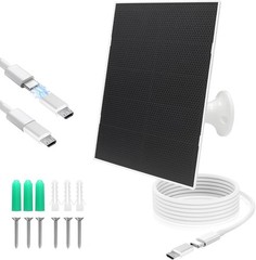 4W Waterproof Solar Panel Charger for Outdoor Security Cameras – 22% Efficiency