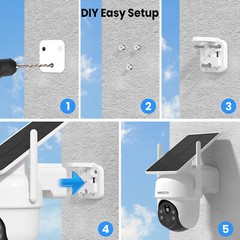ANRAN Solar Security Cameras Outdoor Wireless 4 Cam-Kits 3MP Color Night Vision