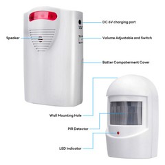 Wireless Driveway Alarm Infrared Motion Sensor Home Garage Alert Security System