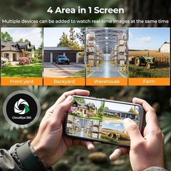 4G LTE 2.5K Cellular Security Camera Solar Smart Detection Mobile Remote View