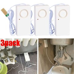 3PACK Water Leakage Alarm Detector 120dB Water Leak Sensors Overflow Alert USA