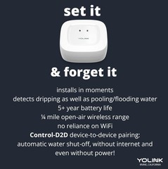 Water Leak Starter Kit: Hub + 6 Leak Sensor 1 (Silent), LoRa Long-Range, App/…