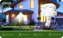 EDISHINE Motion Sensor, Automatic Dusk to Dawn, 240 Degree Replacement White