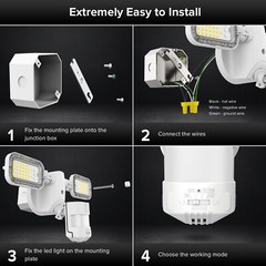 SANSI 4000lm LED Security Light Dusk to Dawn Light Sensor 30W (400W Equiv.) ETL