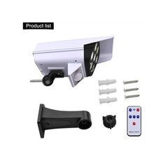 Solar POWER Dummy Security Camera Waterproof Fake CCTV with Flashing LED Outdoor
