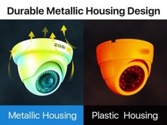 ZOSI H.265+ 1080p 16 Channel Security Dome Camera System CCTV IP66 Human Detect