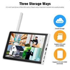 4MP HD PTZ WIFI IP Camera 8CH Wireless LCD Monitor NVR Kit Security Surveillance