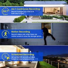 8CH 5MP Lite DVR Outdoor CCTV Security Camera System Kit Night Vision with 500GB