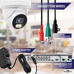 5MP 24/7 Full-Color HD TVI/CVI/AHD/CVI 4 in 1Turret Dome CCTV , Indoor Outdoo…