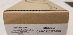 Control4 C4-KC120277-WH Configurable Wireless Keypad Control 4 C4-KC120
