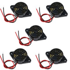 5PCS SFM-27 DC 3-24V Alarm Siren Electronic Piezo Active Buzzer, 95dB High De…