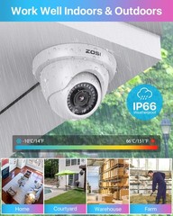 3K Lite 8CH Home Security Camera System with AI Person/Vehicle Detection, 4pc…