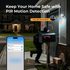 Durable 2K Security Camera System with Local Recording & Cloud Storage Support