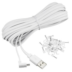 Smays 10 Ft Cable for WYZE Cam Pan V3 Camera, Long Micro USB Flat Power Cord, 90