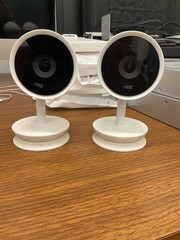 Google Nest Cam Indoor/Outdoor Surveillance Camera – Snow, Pack of 2