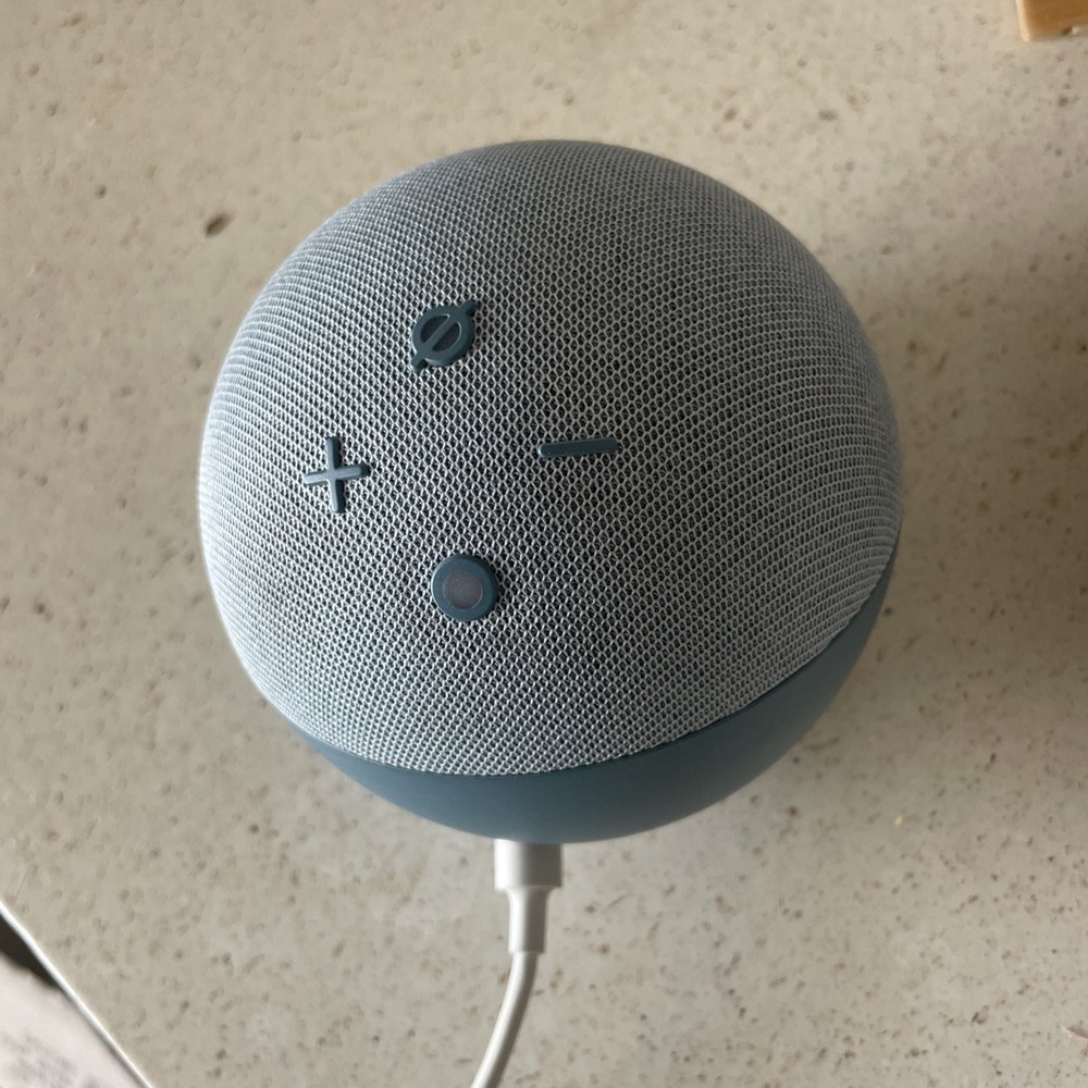 Amazon Echo Dot 4th Gen Smart Speaker w/ Alexa – Twilight Blue – Tested Works