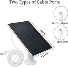 4W Waterproof Solar Panel Charger for Outdoor Security Cameras – 22% Efficiency