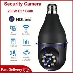 Black Bulb Wireless Camera – Wireless, Indoor/Outdoor Home Security Monitoring