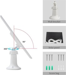 4W Waterproof Solar Panel Charger for Outdoor Security Cameras – 22% Efficiency