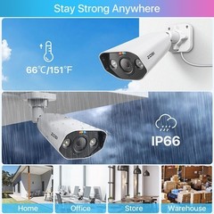 ZOSI 8CH/16CH 5MP/8MP POE IP Security Camera System 4K AI Face Detect NVR Audio