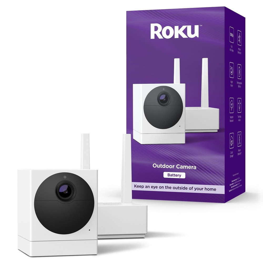 Roku Outdoor Camera for Home Security – IP65 Wireless