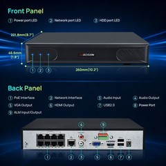 Vikylin Smartfind 8POE 16CH NVR System Full Color MIC 8MP 4K Mini IP Camera Lot