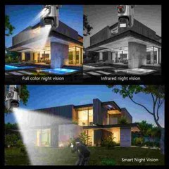 Dual Lens 4K WiFi Security Camera 8X Zoom Outdoor Home Night Vision CCTV PTZ