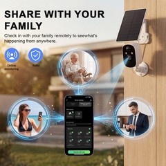 XVIM Solar Battery Powered Wireless WiFi Outdoor Home Security Camera System