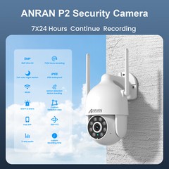 ANRAN Wireless WiFi Security Camera CCTV 360°PTZ 5MP Vision Smart Home Outdoor