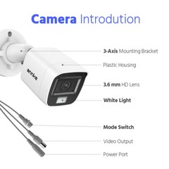 ANNKE 4pcs 1080P HD Security Camera 2MP CCTV Outdoor Night Vision IR Motion IP66