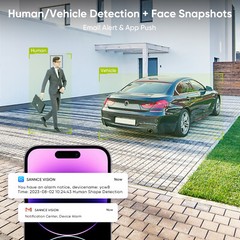 SANNCE 8CH 4K NVR 8MP Two Way Audio POE IP Security Camera System AI Detection