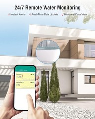 SW2 Water Leak Detector Sensor with 95dB Alarm, No Subscription Fee, Home Wir…