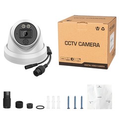 Vikylin 6MP 8MP IR Light Turret Security IP Camera POE 2 Way Audio Outdoor Lot