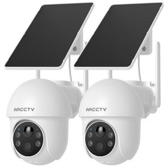 ARCCTV WIFI Solar Battery 4MP Wireless PTZ Security Camera Outdoor PIR Detection