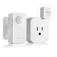 Wireless Motion Sensor Plug Kits,No-Wire Mini PIR Sensor Switch Control Plug to