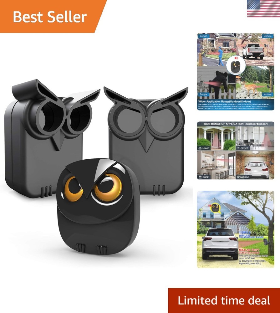 Expandable 1/2 Mile Range Driveway Alarm – 1 Receiver & 2 Sensors Included