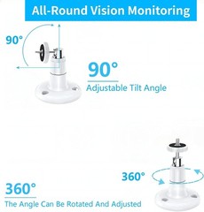 2 Pack Adjustable Security Wall Mount for Ring Camera&Stick Up Cam Battery,In…