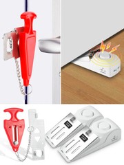 New Security Door Stop Alarm 120DB Hotel Home Portable Security Safety Tools USA