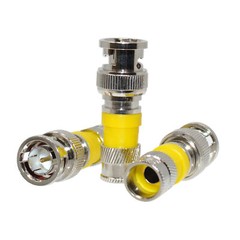 25 pack BNC Compression Connector Adapter for RG6 Coax Cable Quad Shield CCTV