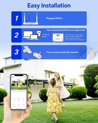 Solar Battery Powered Wireless Security Camera System 4MP 2 Way Audio Wifi Cams