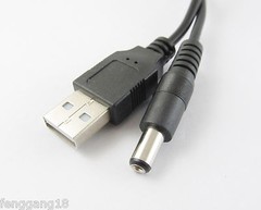 USB 2.0 Male To 5.5 x 2.1mm Plug DC Power Supply Socket Extension Cable Cord 3FT