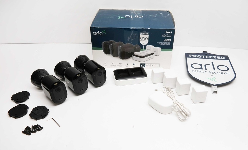 Arlo Pro 4 VMC4350B-1BYNAS Security Cameras System – Black
