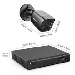 ANNKE 3K Lite 8CH DVR FHD 1080P CCTV Security Camera System Outdoor AI Detection