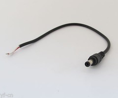 50pcs 30cm/1ft 5.5×2.5mm 2.5mm CCTV DC Power Plug Straight Single Cord Cable